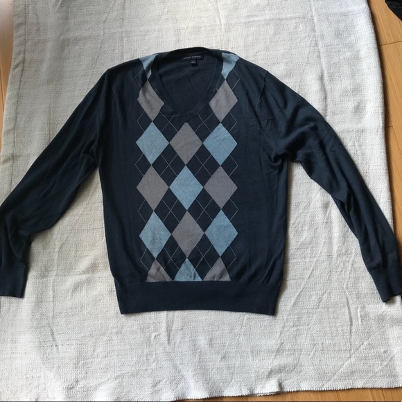 Banana Republic Argyle Cotton Sweater (small) - Picture 2 of 3